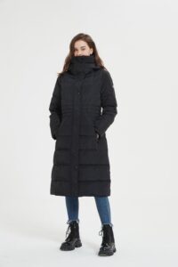 Experience ultimate warmth without compromising on style with IKAZZ Women's Long Puffer Coat